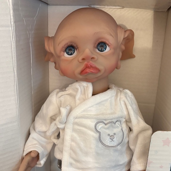 Adorable White and Gray Elf Doll - Picture 2 of 7